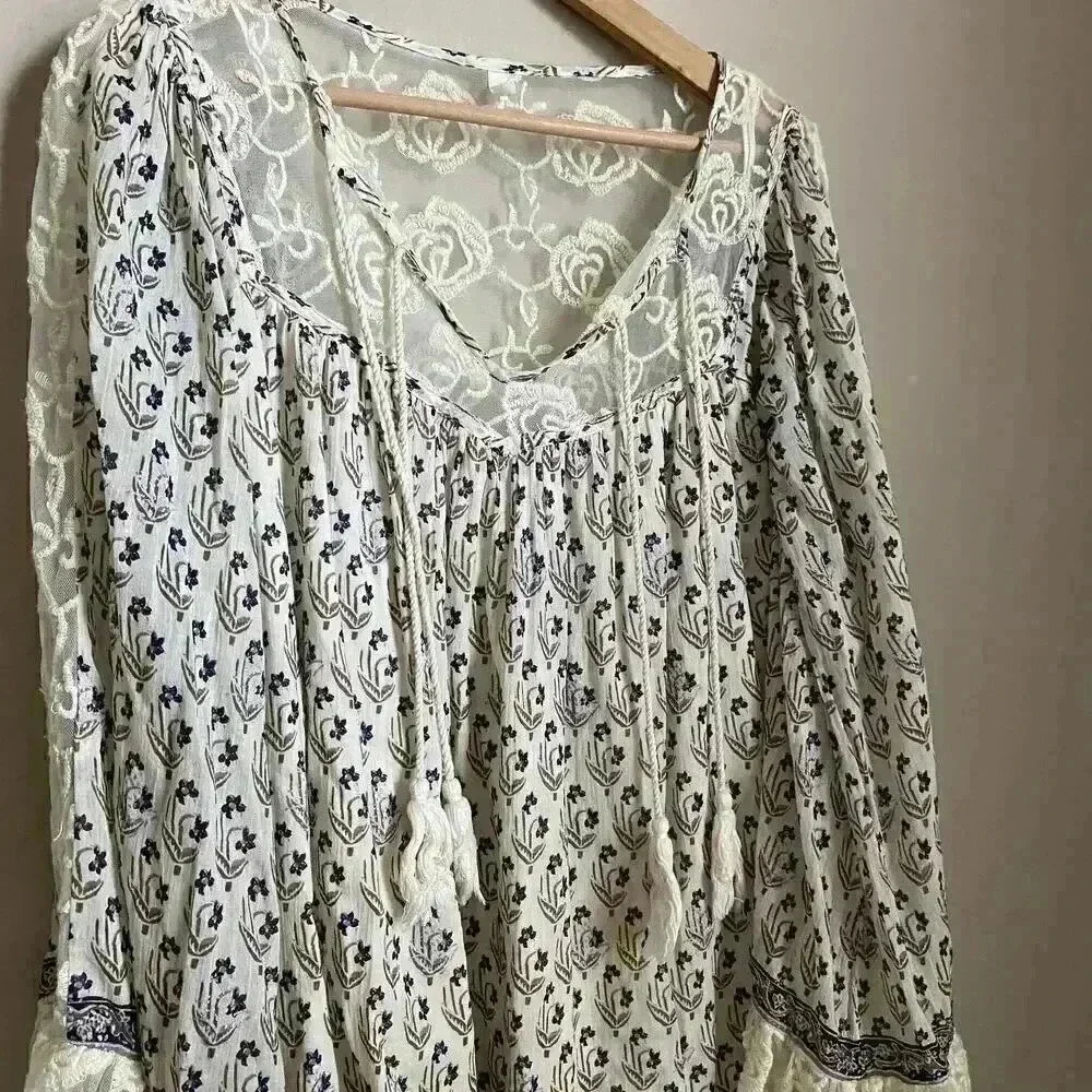 Free People Nomad Child Dress Ivory‎ Size Small